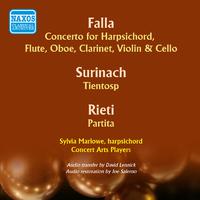 FALLA, M. de: Harpsichord Concerto / SURINACH, C.: Tientos / RIETI, V.: Partita (Marlowe, Concert Arts Players) (1956)