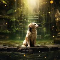 Cascading Canine Harmony: Melodies by the Waterfalls