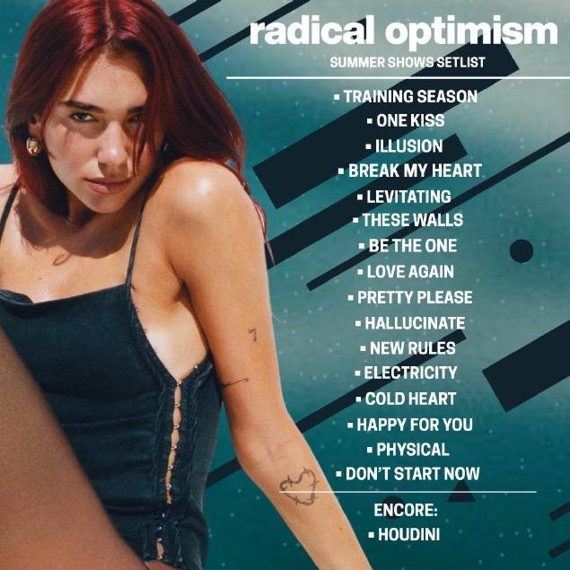 Dua Lipa 啪姐｜演唱会歌单