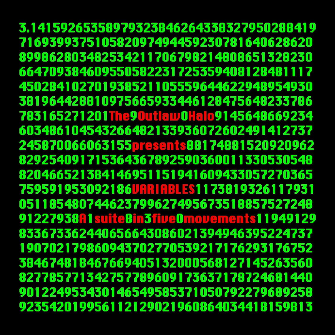 Variables: I. the Dream - 1985 / II. Creation & the Cosmos / III. Space & Time / IV. One Small Step for Man / V. Touched by the Hand of God