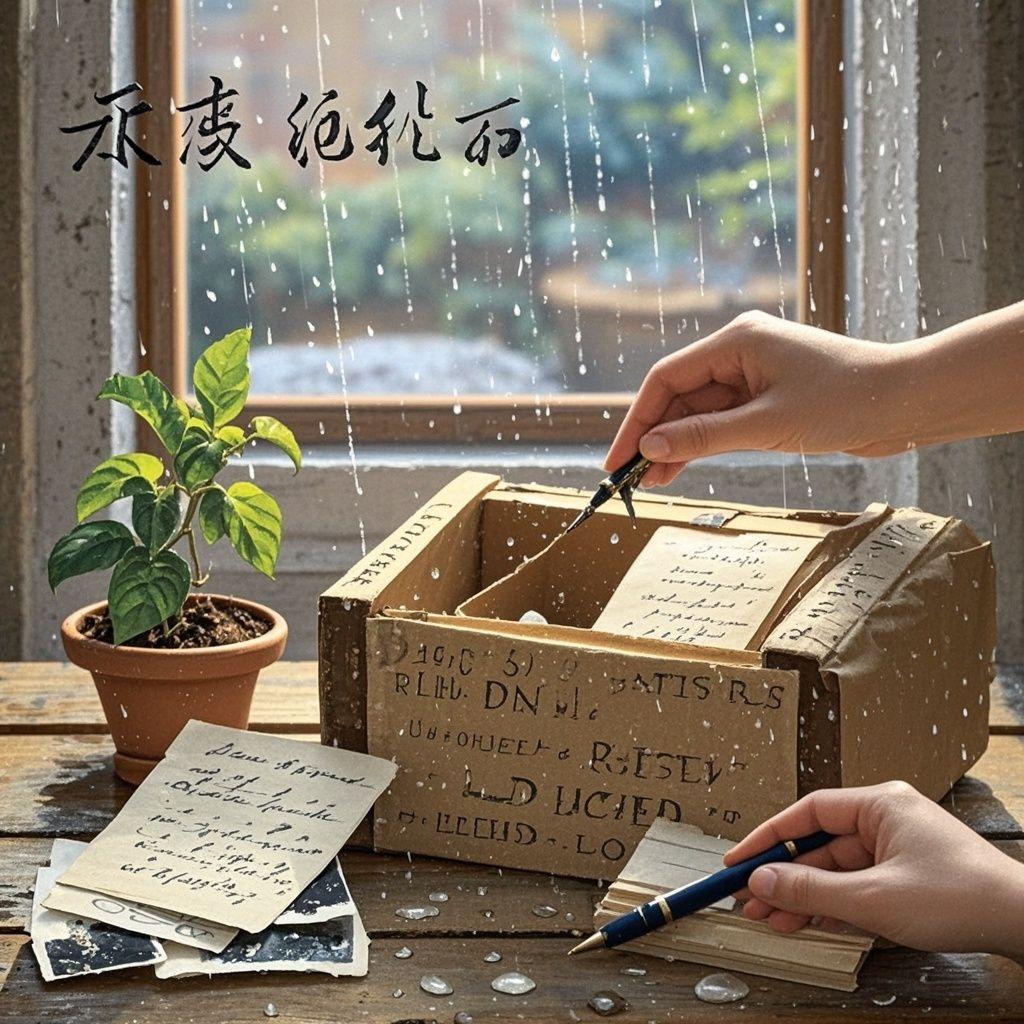 雨落旧信笺封面
