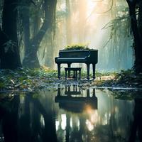 Serene Echoes: Meditation Piano Tune