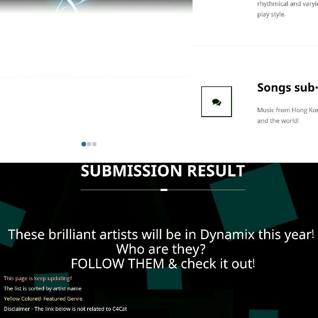 Dynamix Submission 2017入选曲（部分）
