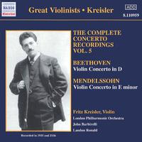 BEETHOVEN / MENDELSSOHN: Violin Concertos (Kreisler) (1935-1936)