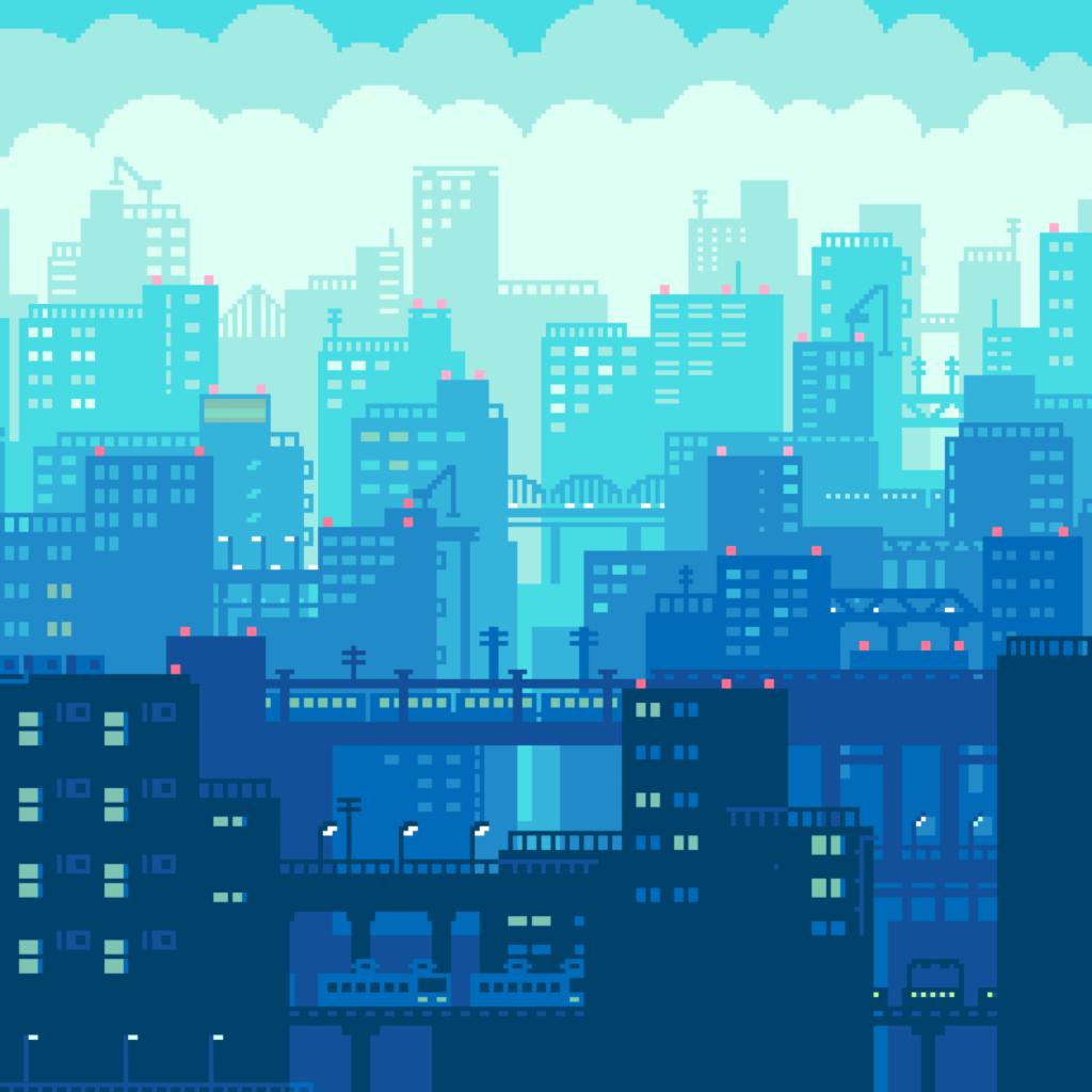 Пиксельный город