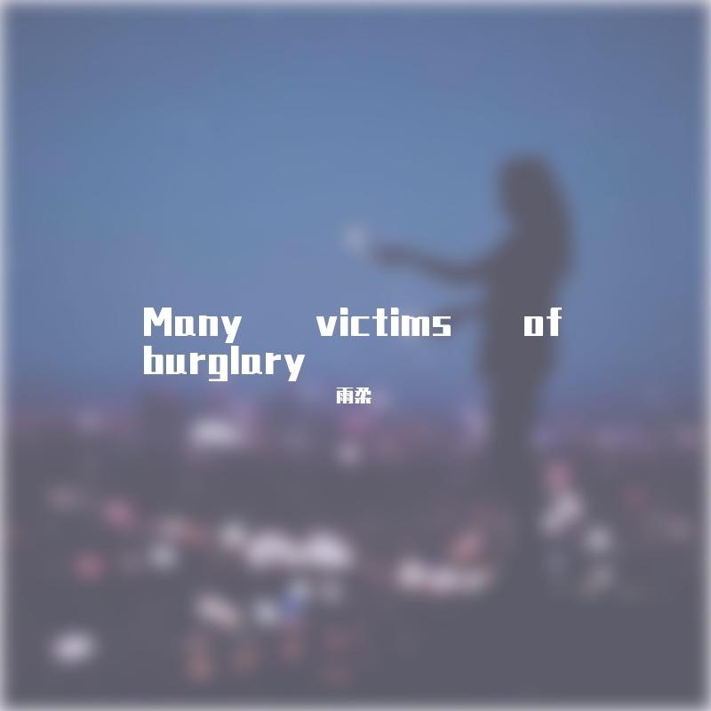 Many victims of burglary封面