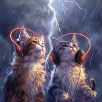 Thunder's Meow: Serene Music for Cats