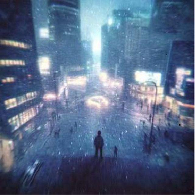 下雨天（雨滴随风掉落，变化出节奏）