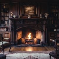 Fireplace Sounds from a English Manor House