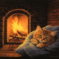 Cozy Naps and Serene Flames: Gentle Binaural Journeys for Calming and Reducing Cat Anxiety