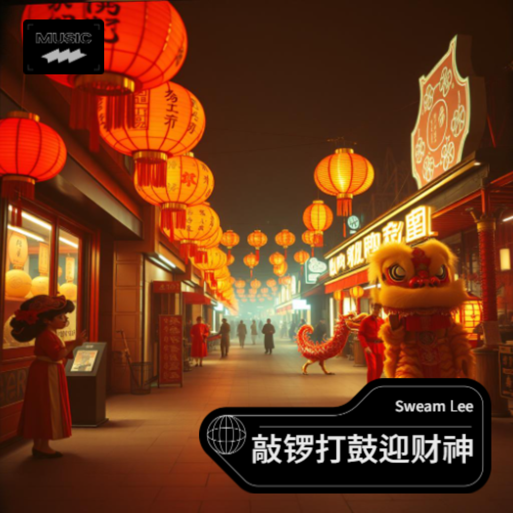 敲锣打鼓迎财神