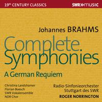 BRAHMS, J.: Symphonies (Complete) / Ein Deutsches Requiem (Landshamer, Boesch, Stuttgart Radio Symphony, Norrington)