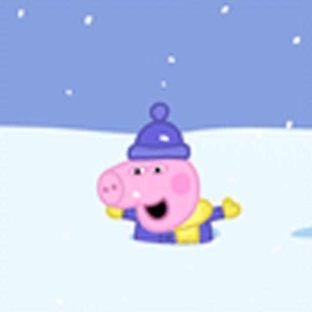 乔治：嘿嘿雪真好玩~诶救命啊我掉下去啊~~