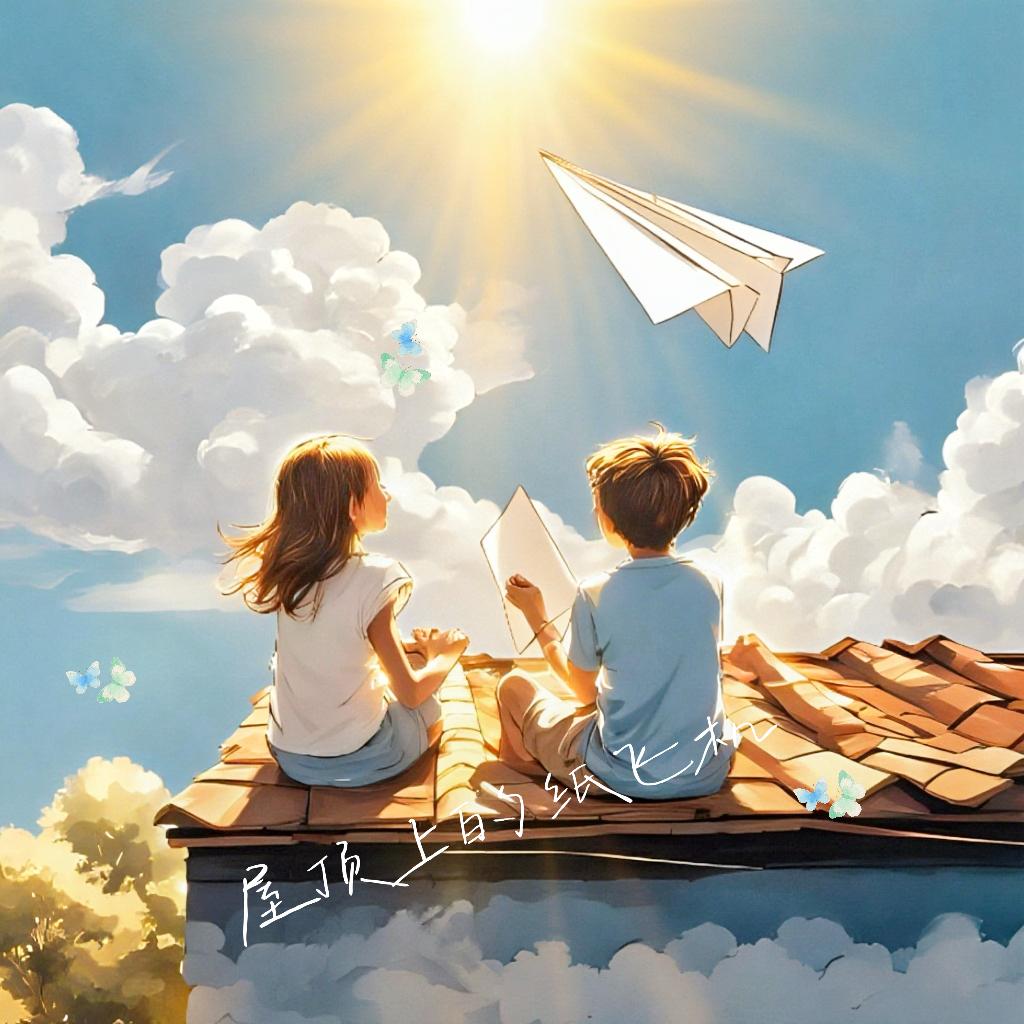 屋顶上的纸飞机