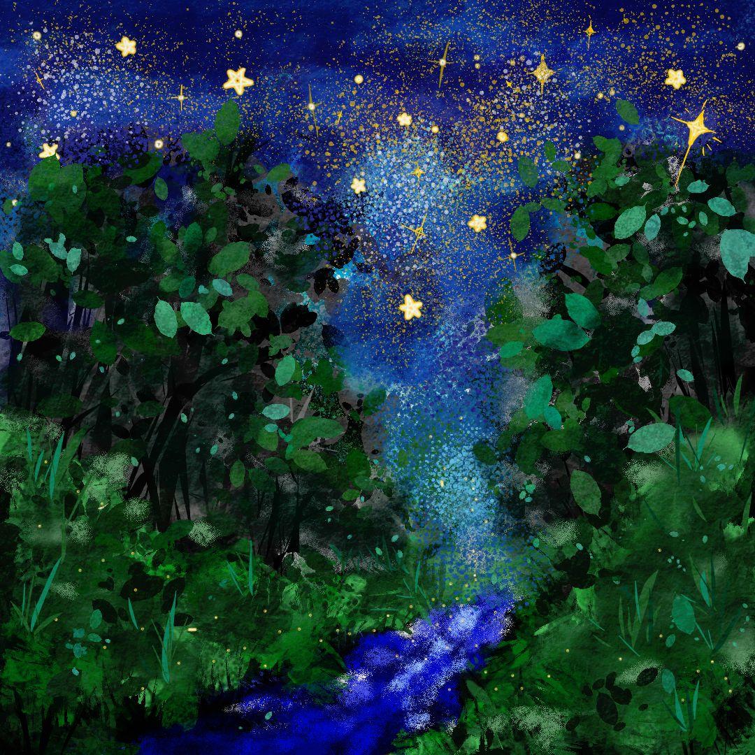森夜听蝉·星落成诗封面
