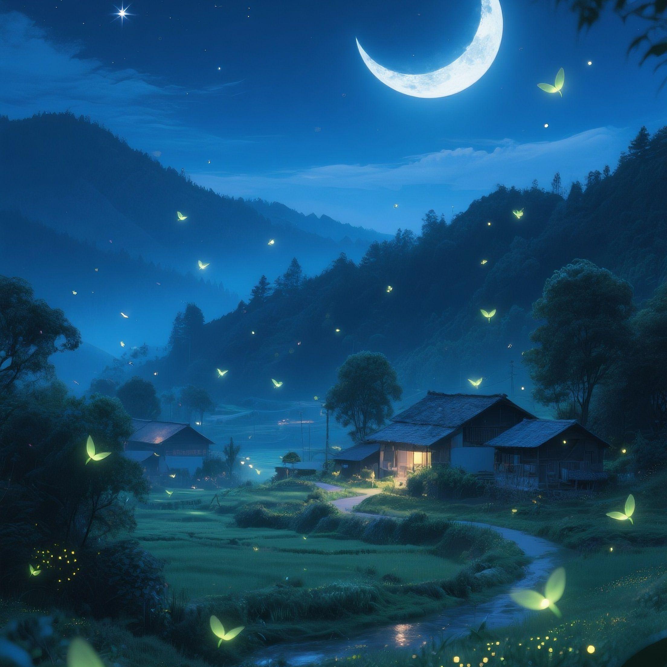 从「小村庄月弯弯」听起