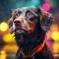 Dog Retreat by Rain: Drizzle's Tail-Wagging Cadence