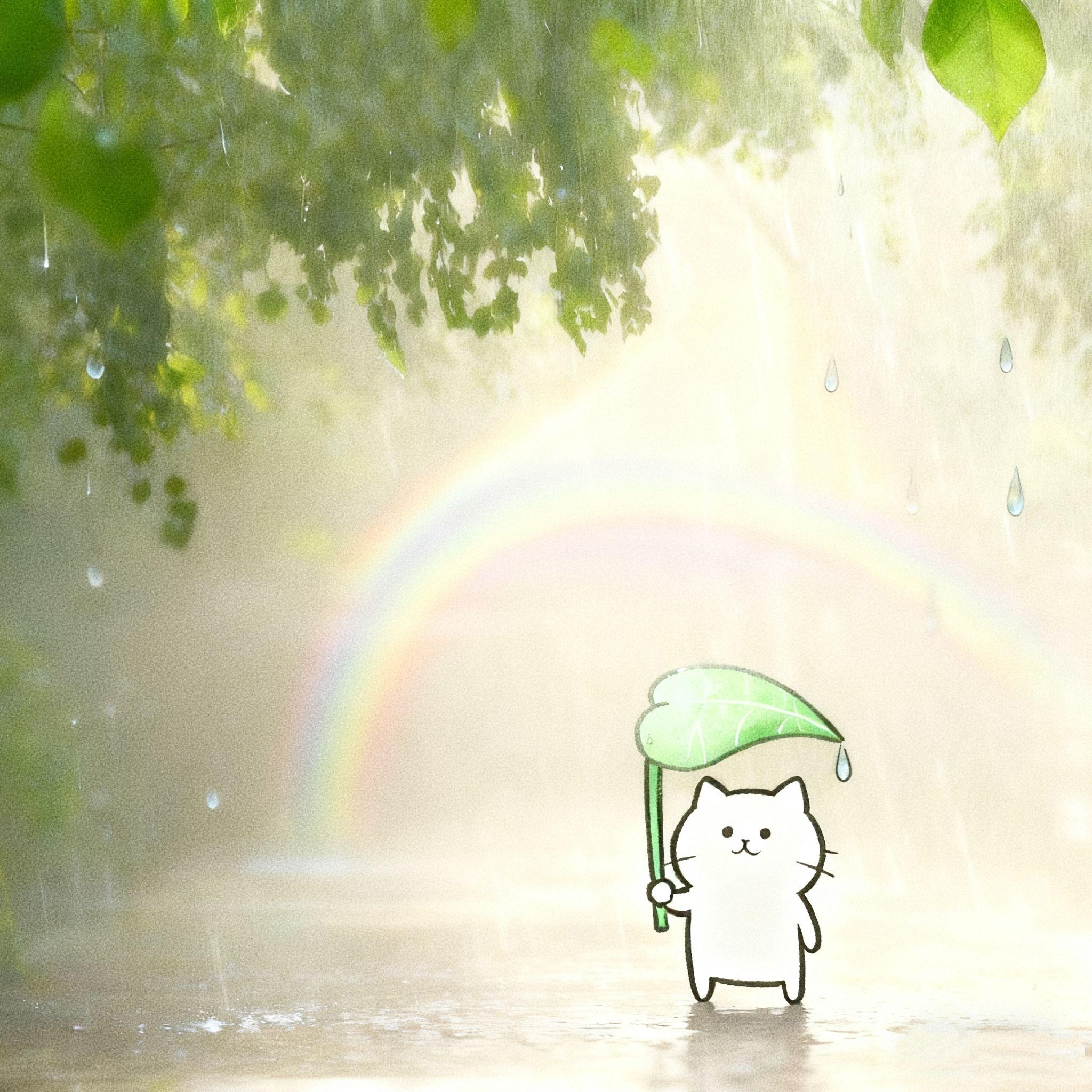 世中逢尔,雨中逢花。