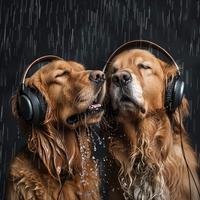 Dogs in the Rain: Calming Music