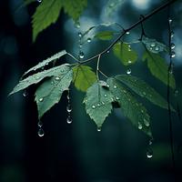 Raindrops on Leaves: Natures Soothing Symphony