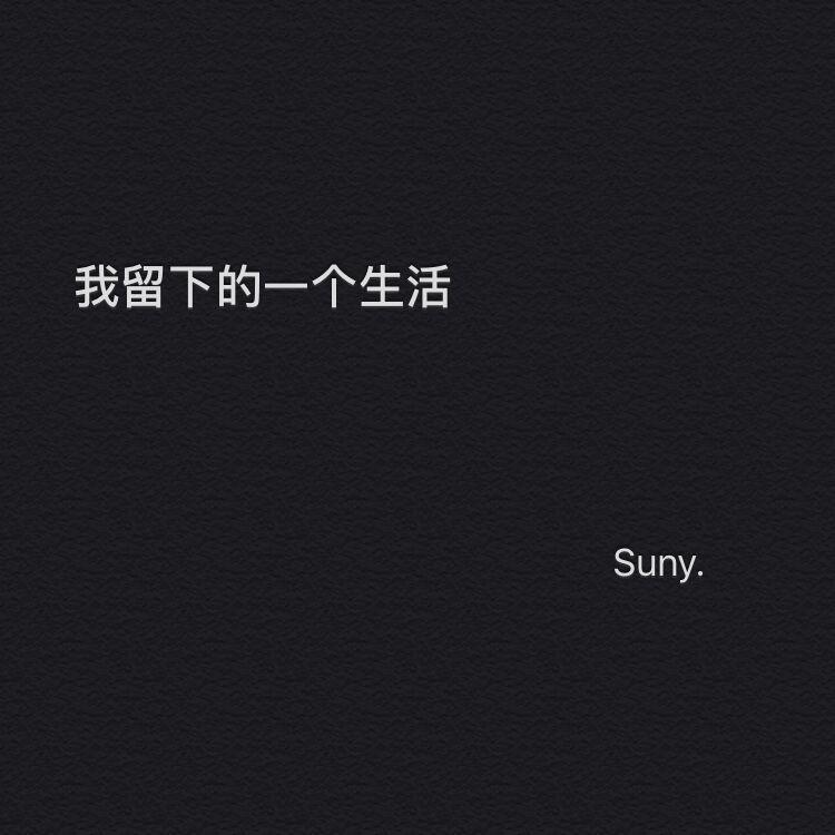 我留下的一个生活 - Suny封面