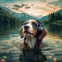 River's Mindful Pet Moments: Water's Tail-wagging Serenity