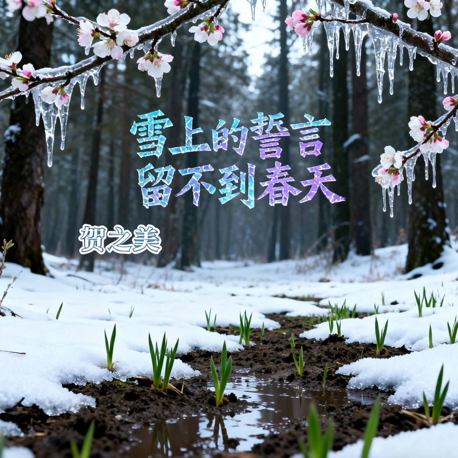 雪上的誓言留不到春天(伴奏) - 贺之美封面