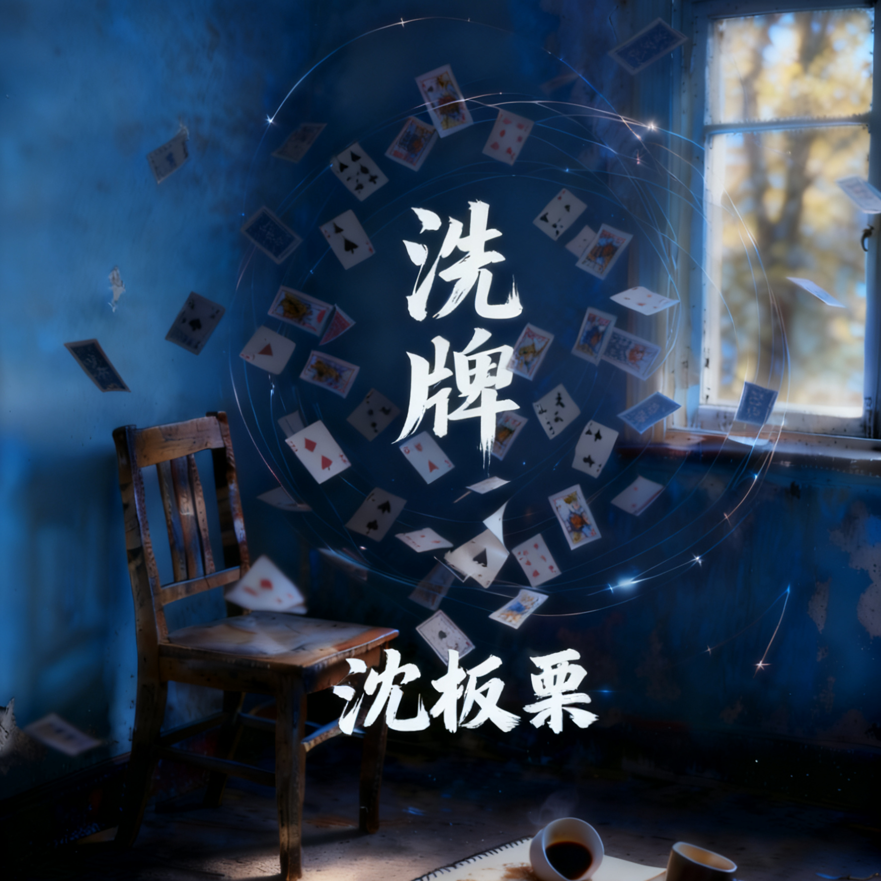 洗牌母带 伴奏 - 沈板栗封面