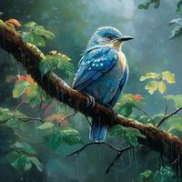 Enchanted Rainforest Symphony: Rain and Bird Melodies