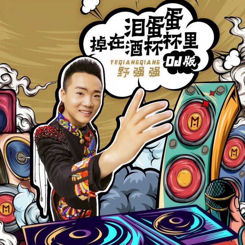 泪蛋蛋掉在酒杯杯里 (DJ何鹏版)封面