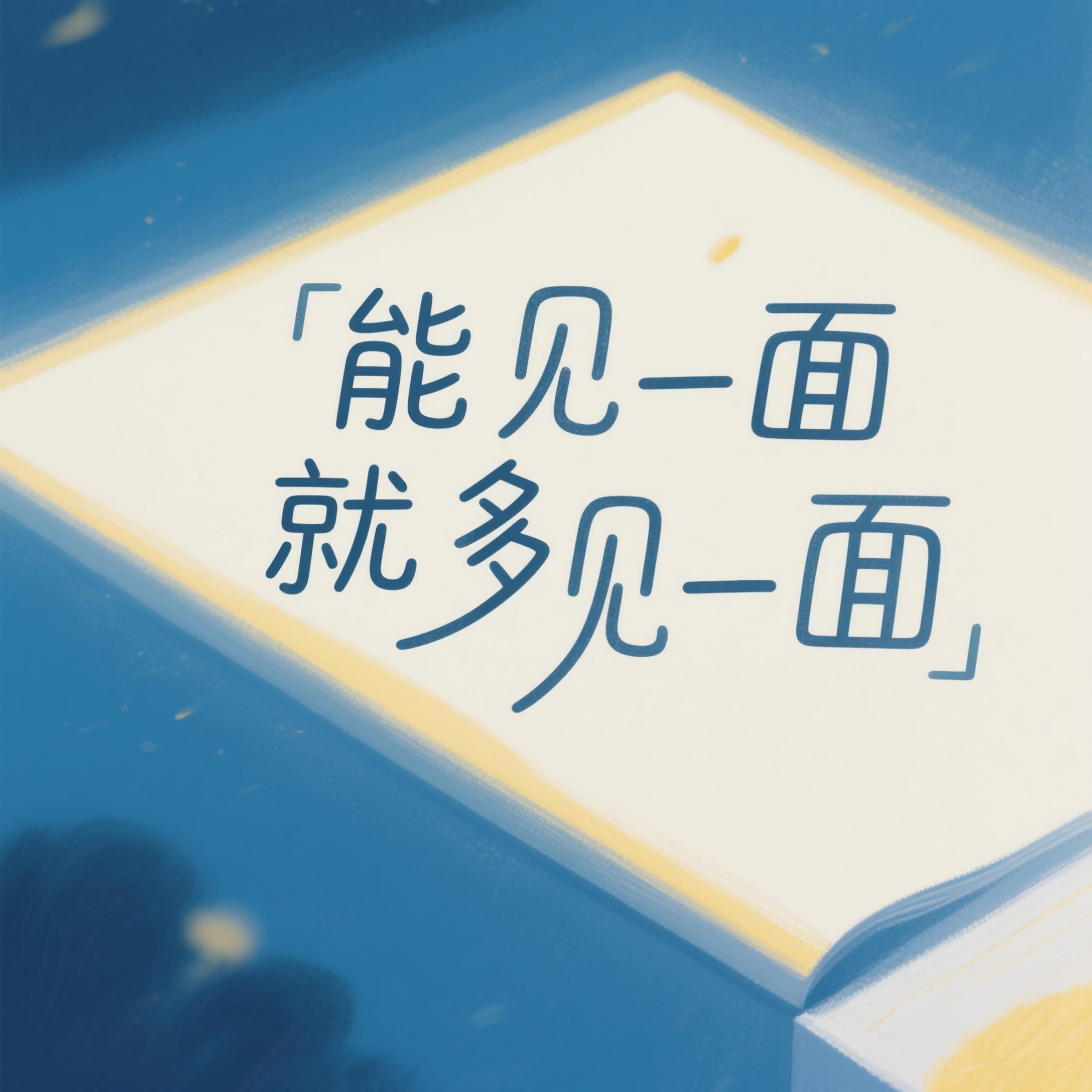 能见一面就多见一面(深情版)封面
