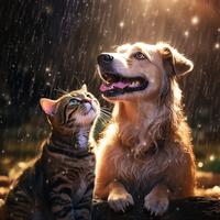 Rain Embrace: Pets Calming Echoes