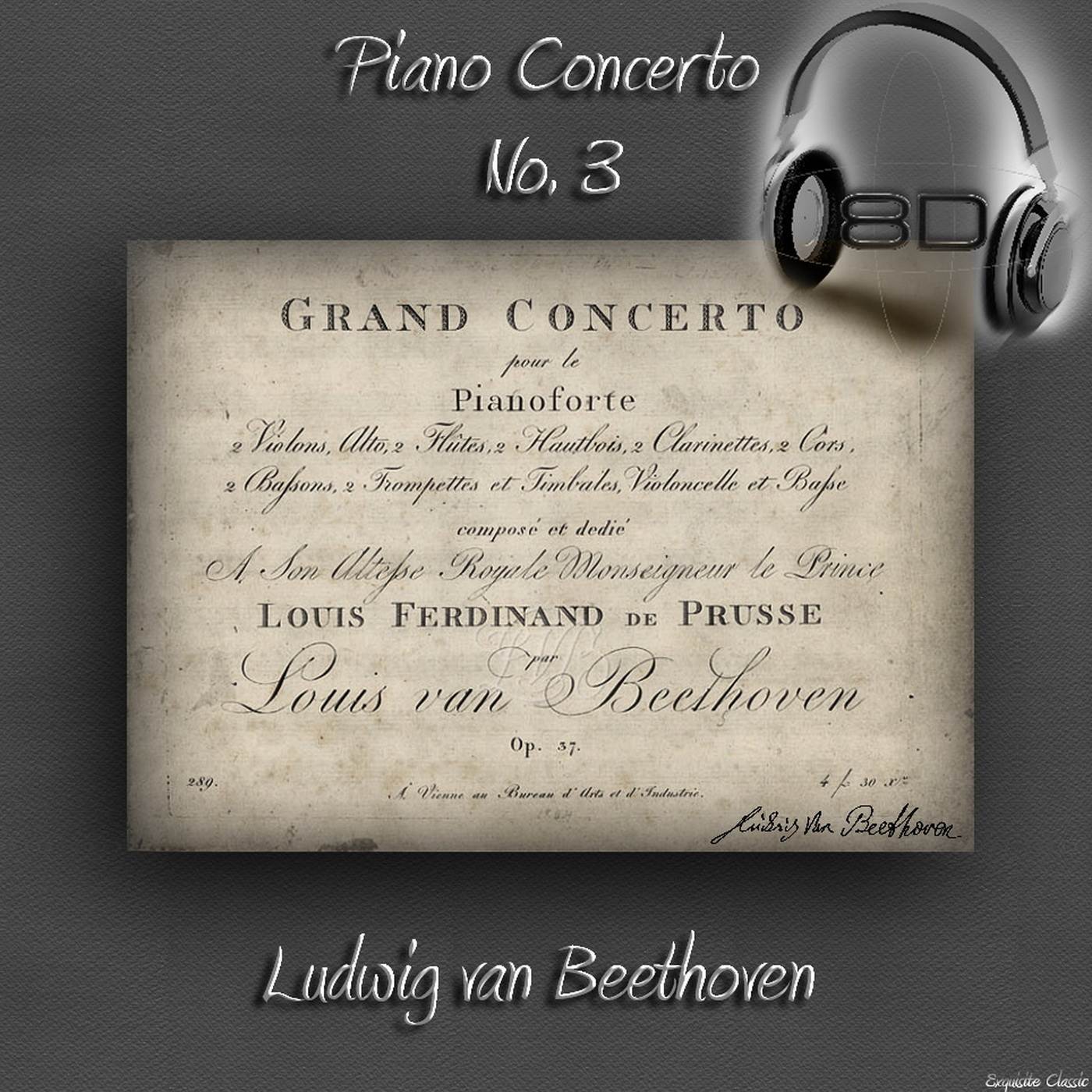 Piano Concerto No. 3 in C minor, Op. 37 - III. Rondeau. Allegro - Ludwig van Beethoven (8D Binaural Remastered - Music Therapy)