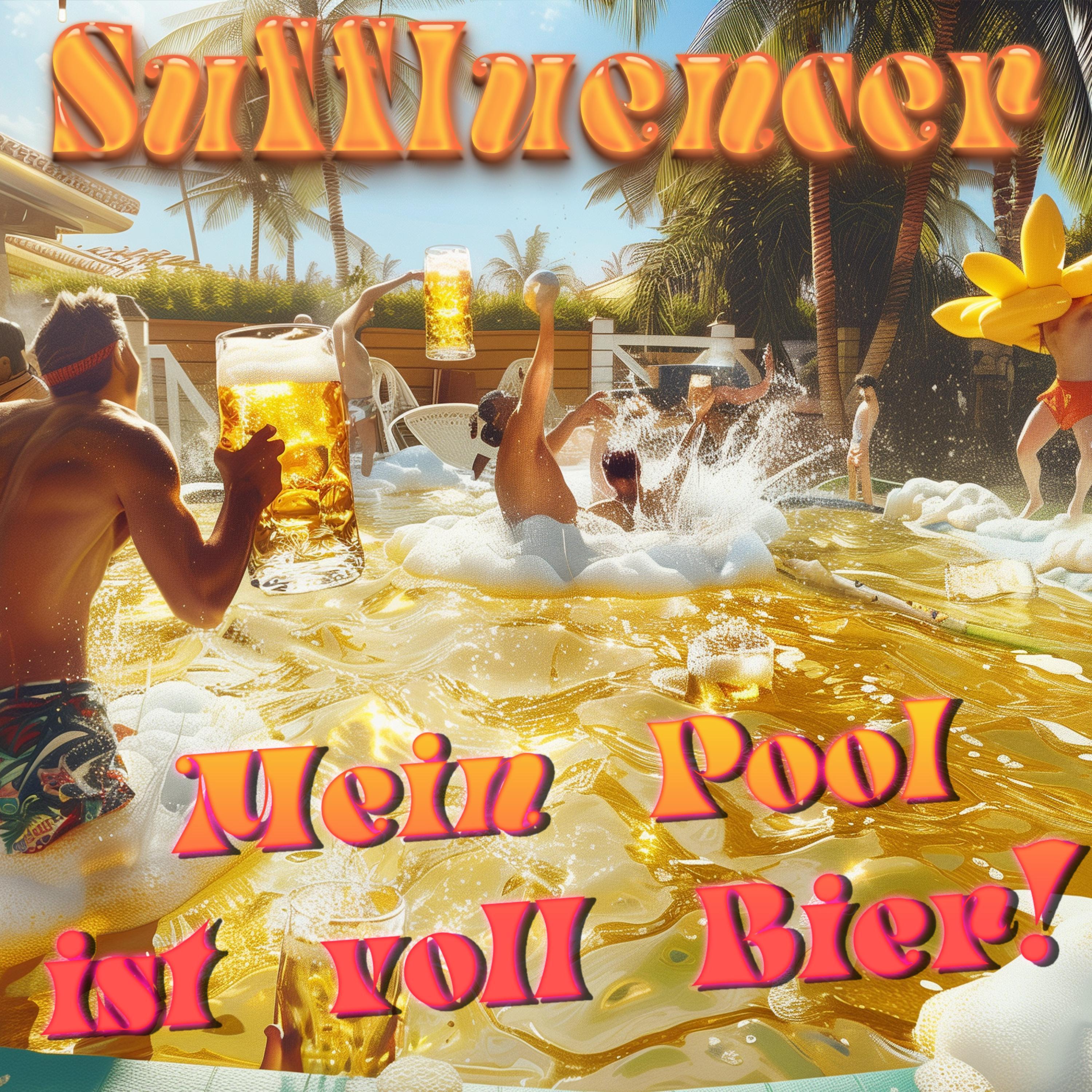 Mein Pool ist voll Bier