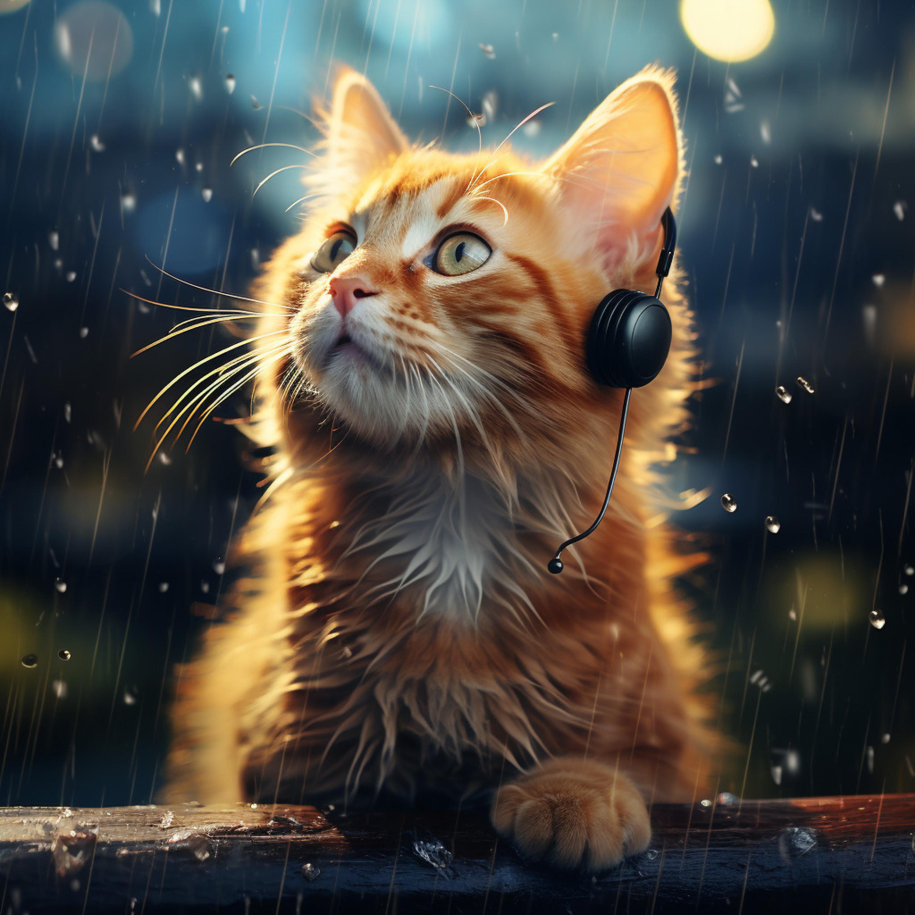 Soothing Rain's Embrace for Cats