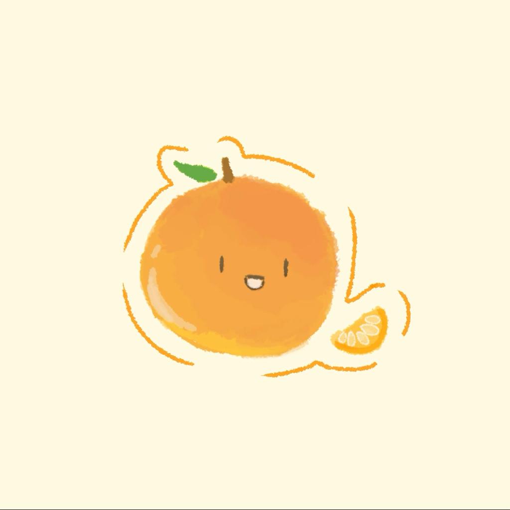 橘子色的日落小岛