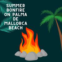 Summer Bonfire on Palma De Mallorca Beach