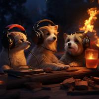 Warmth Fire: Pets Relaxing Echoes