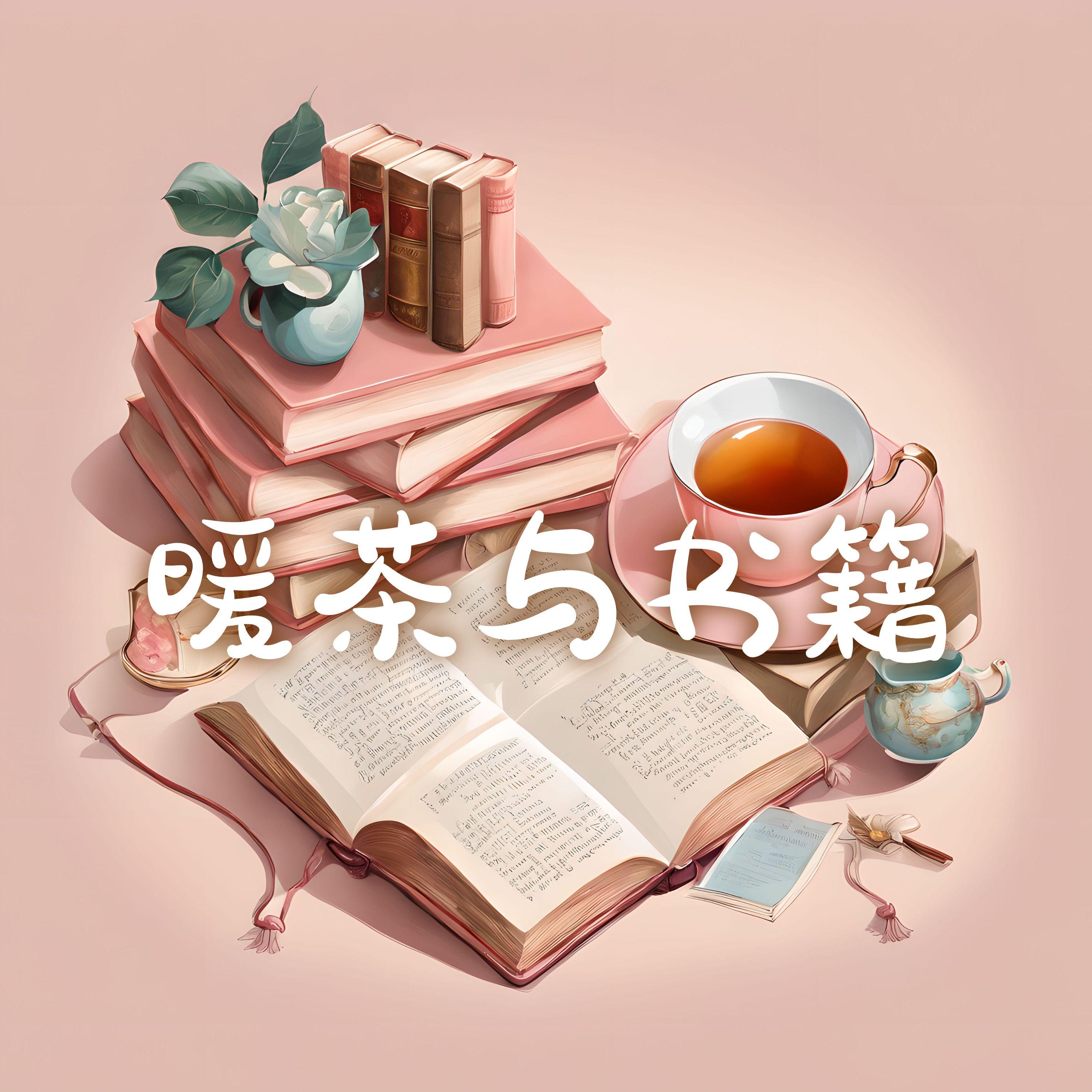 暖茶与书籍封面