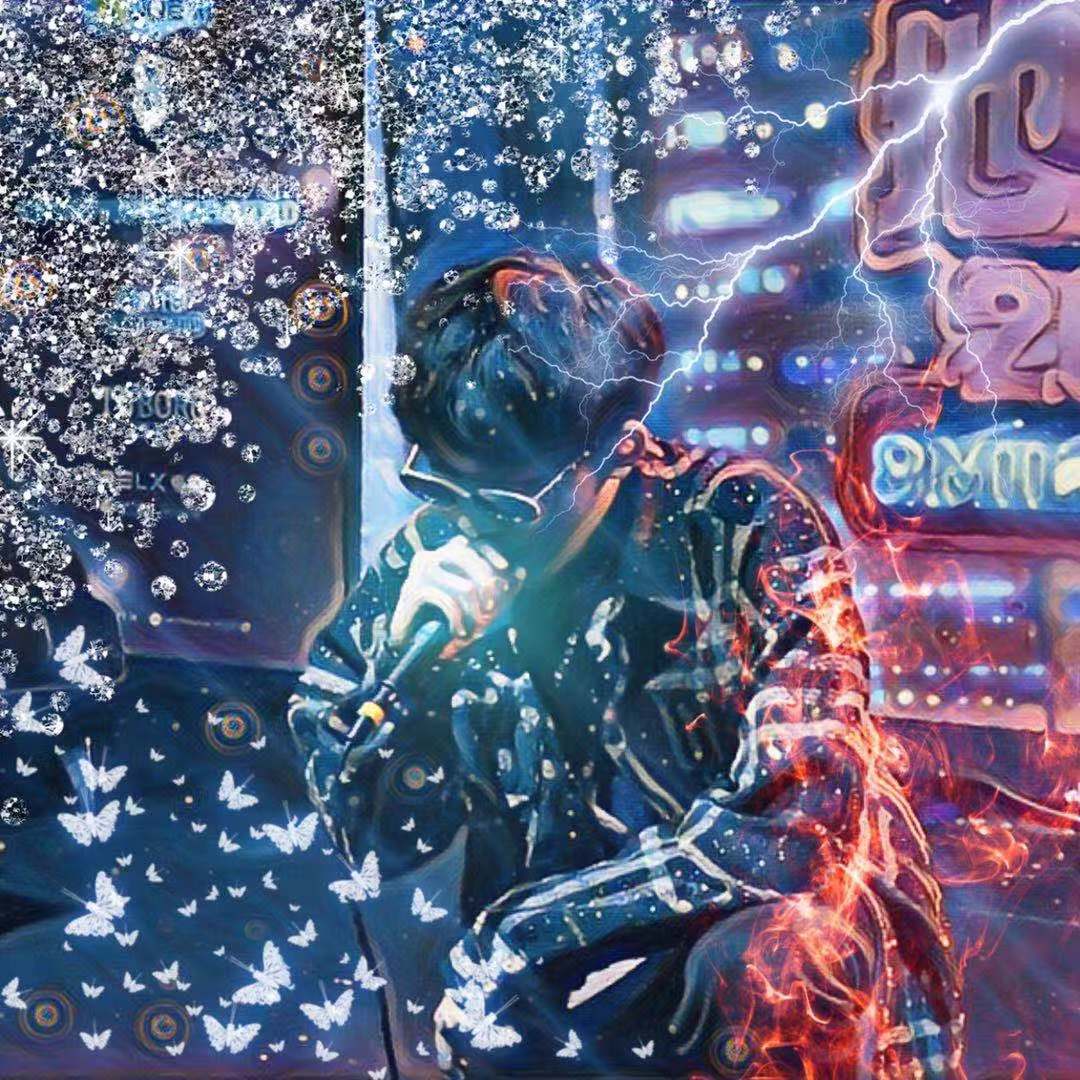 钻石闪电蝴蝶火焰