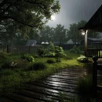 Soothing Nocturnal Rainfall Serenades