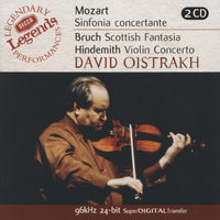 Mozart: Sinfonia Concertante - Bruch: Scottish Fantasia - Hindemith: Violin Concerto