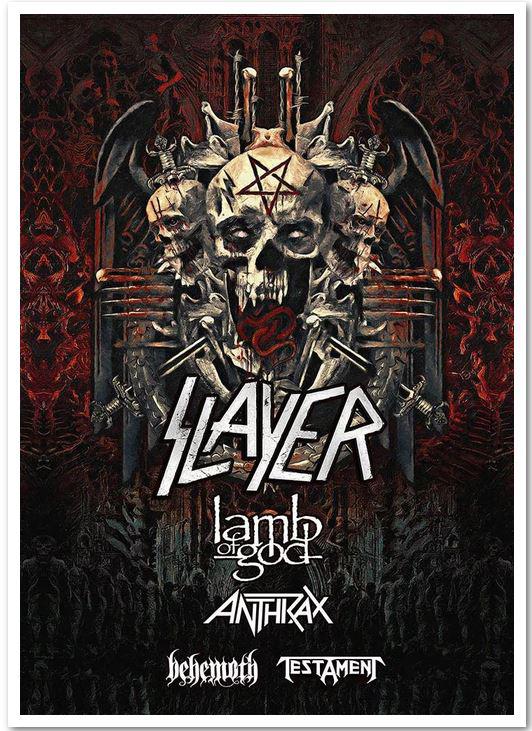 美国鞭挞金属"四大"乐团之一,slayer(杀手)宣布将在最后一次世界巡演