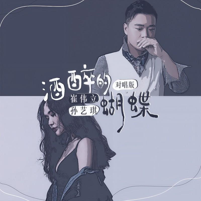 酒醉的蝴蝶 (对唱DJ何鹏版伴奏) - 崔伟立、孙艺琪封面