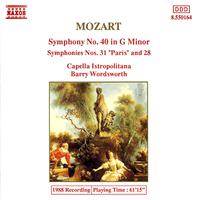 MOZART: Symphonies Nos. 40, 28 and 31