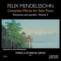 Mendelssohn: Six Songs Without Words, Vol. 2