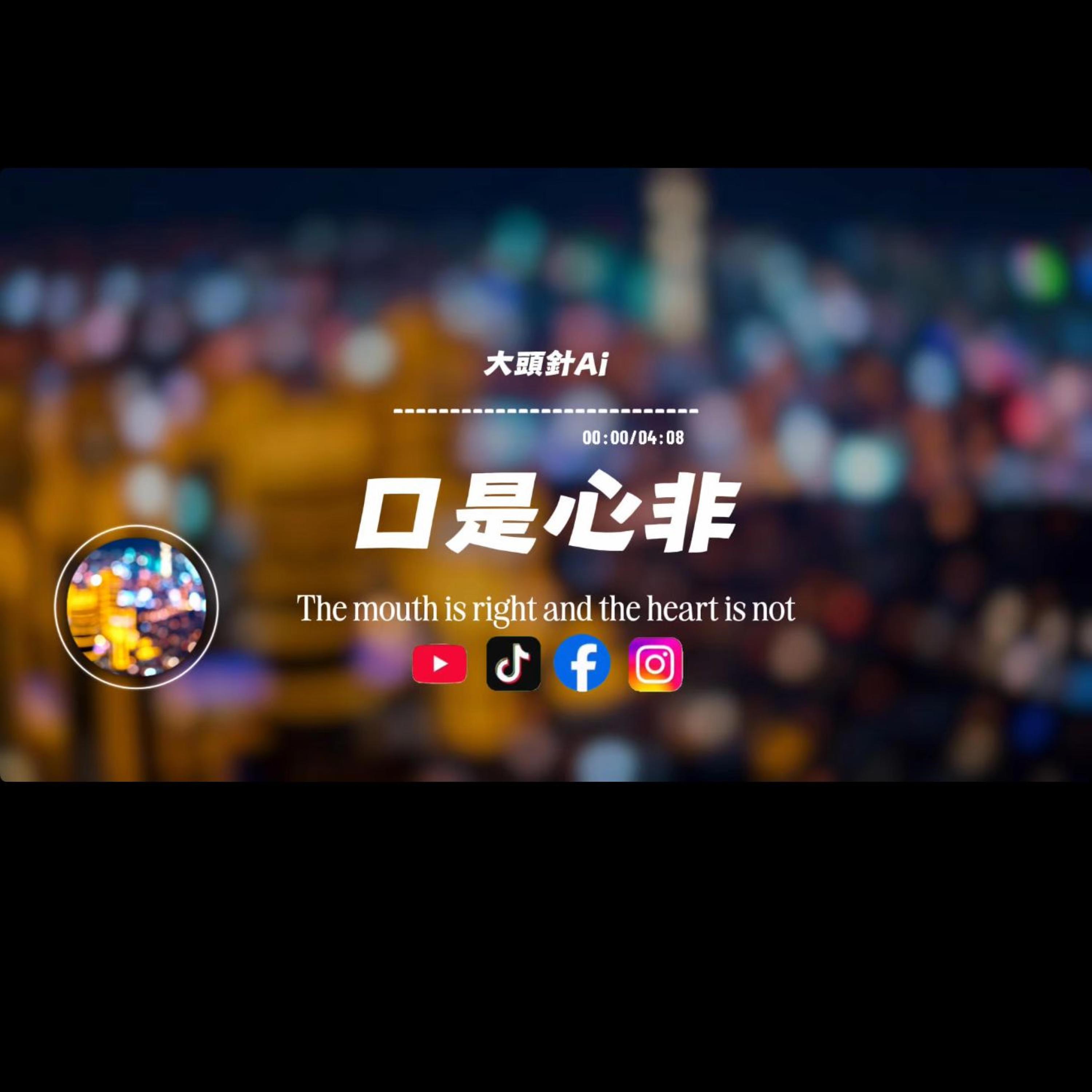 口是心非/大頭針封面
