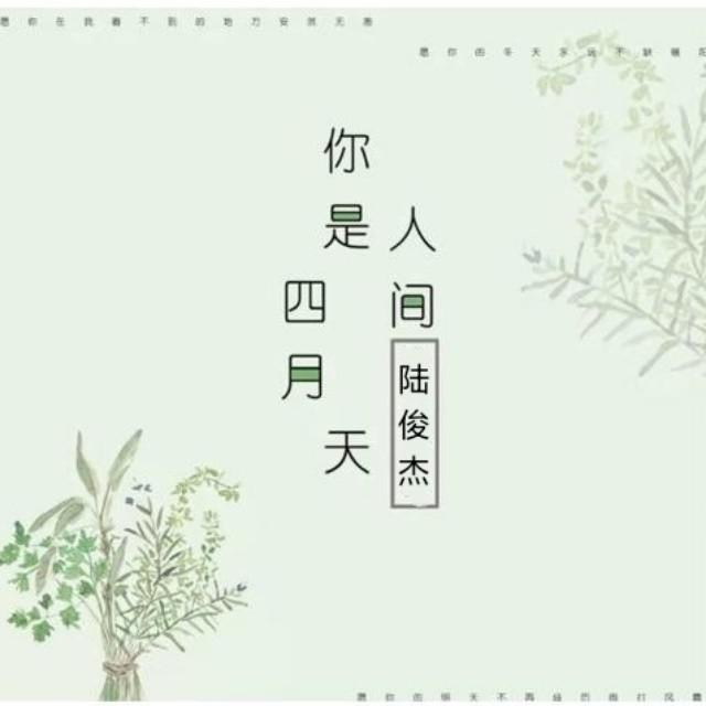 你是人间四月天(柔声版本)封面