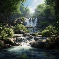 Gentle Waterfall for Cats: Calming Nature Melodies