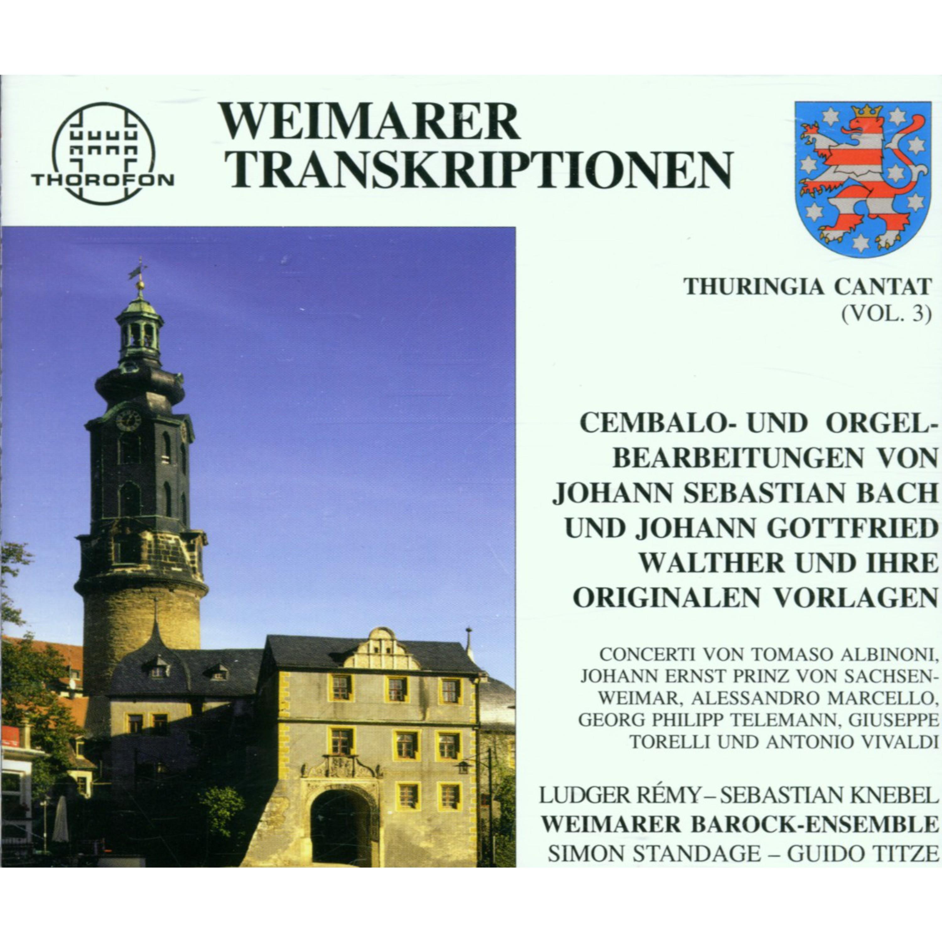 Johann Gottfried Walther: Concerto Del Signore Georg Philipp Telemann, appropiato all' Organo - III. Ohne Bezeichnung